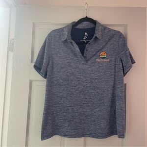 Style & Driver Heathered Blue Golf Polo with Sunset Myrtle Beach Classic Logo